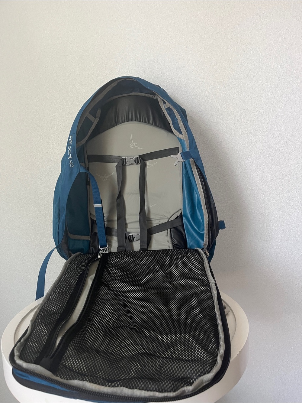 Osprey Farpoint 40 Blue Daypack Backpack - - Picture 3 of 6